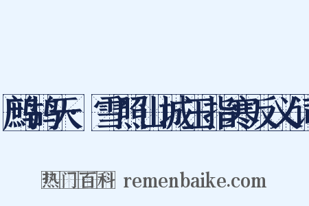 鹧鸪天·雪照山城玉指寒反义词是什么意思的图片